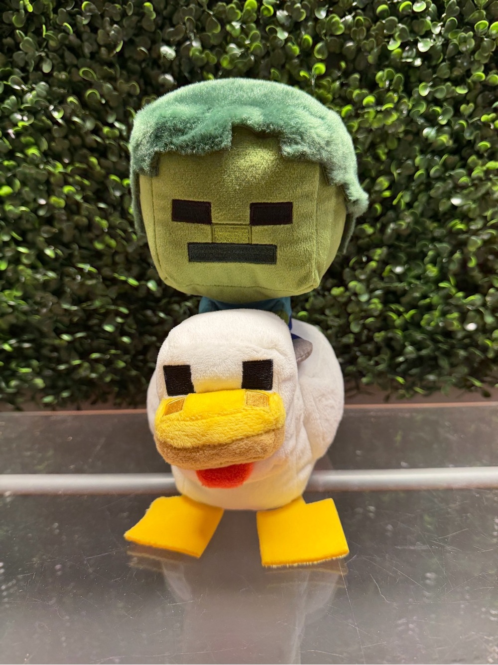 Mattel Green Zombie Plush Riding White Duck Toy